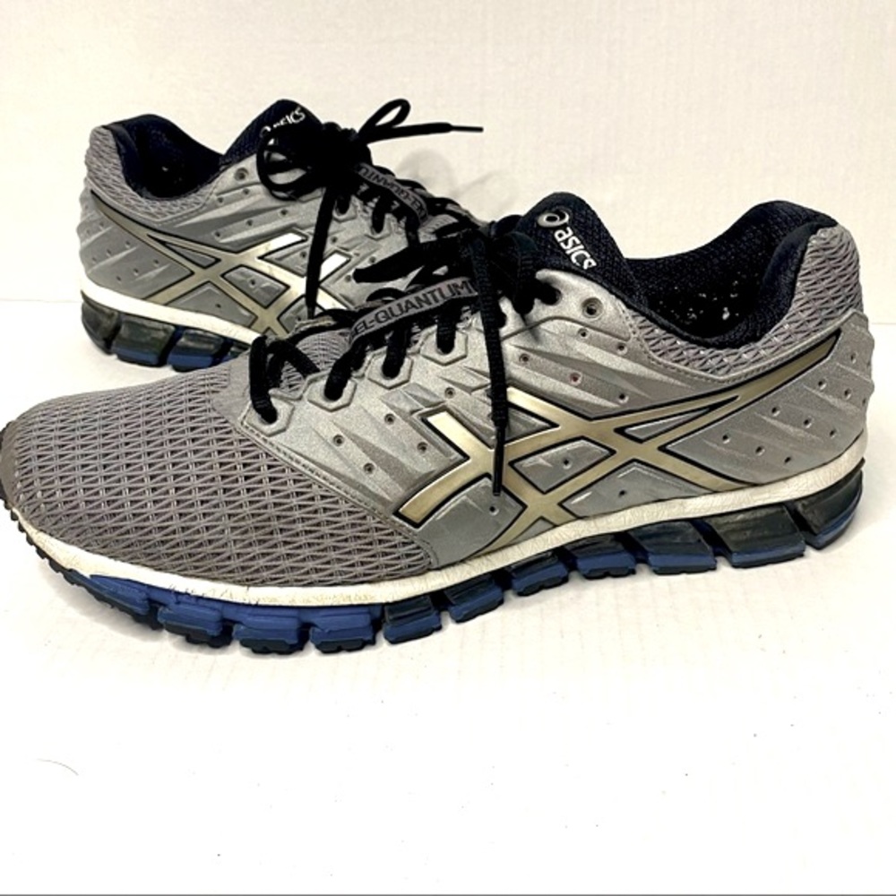 Asia’s Gel-Quantum 180 Aluminum Silver Black sneaker athletic shoe
